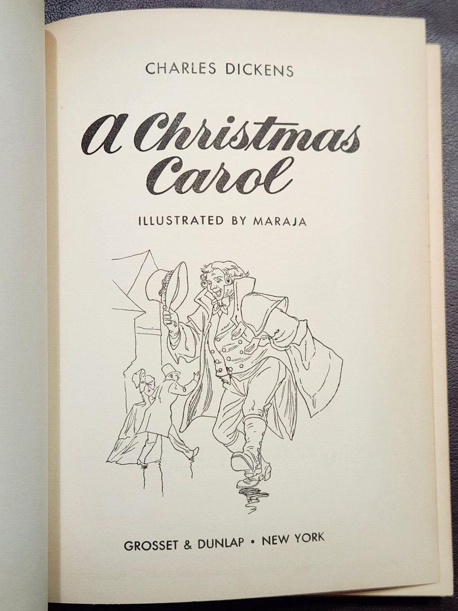 A CHRISTMAS CAROL by Charles Dickens 1960 hc illustrator Maraja