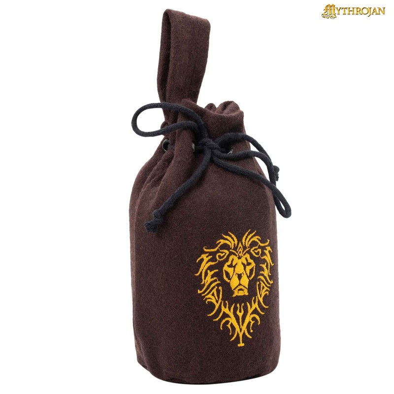 Medieval Belt Pouch Renaissance Cosplay Costume Accessory Woollen Waist Pouch