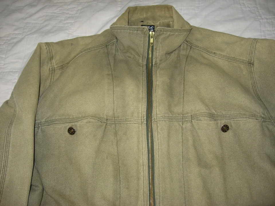 Vintage Teva Men's Sherpa Lined Canvas Jacket Large - Imagem 2 de 4