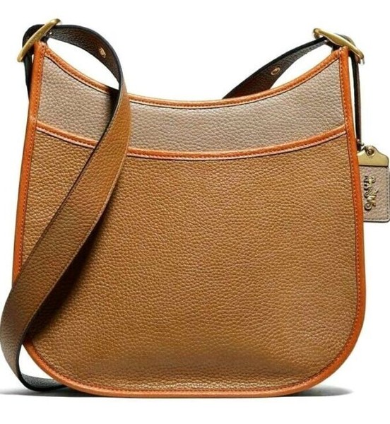 Coach Emery Colorblock Crossbody Bag Brass/Light Saddle Elm (89123