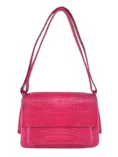 Nancy Gonzalez Crocodile Shoulder Flap Bag