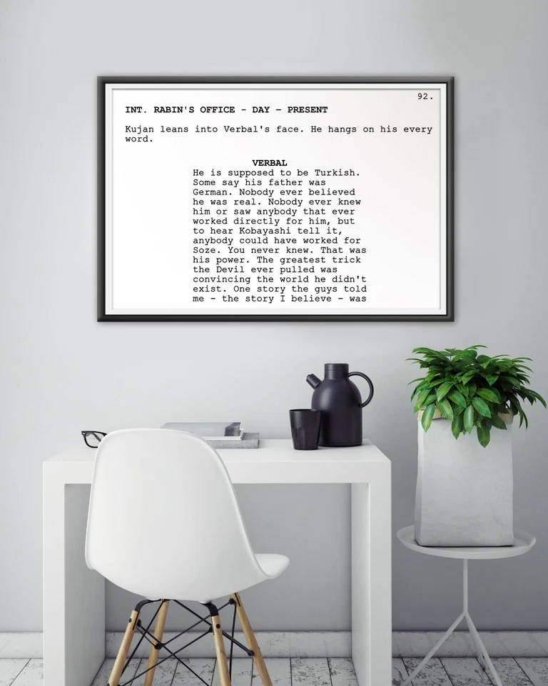 常见的嫌疑犯剧本海报! (最大 24 英寸 x 36 英寸)- 电影 - Keyser Soze — 第 3/4 张图片