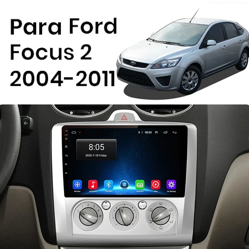 Radio Pantalla Android 12 GPS USB CARPLAY BT para Ford Focus 2 Mk2 2004-2011 - Imagen 2 de 4