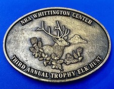 NRA Whittington Center Third Annual Trophy Elk Hunt Commemorative Belt Buckle