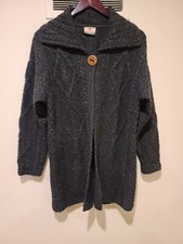 Carraig Donn 100 Wool Gray Cardigan M