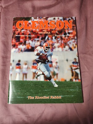 1985 Clemson Tigers v Georgia Bulldogs Football Program Stacey Driver 9 ...