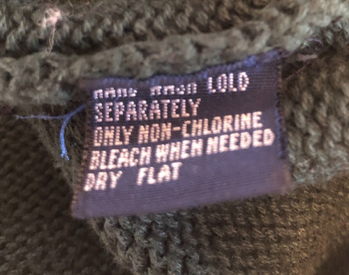 Vintage klassischer NAUTICA Pullover Gr. M weite Streifen grün/marine 100% Baumwolle Hongkong - Bild 12 von 12