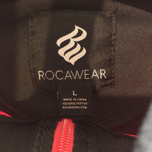 rocawear jacket Men’s L Red Black Spell out Y2K Varsity - Picture 9 of 18