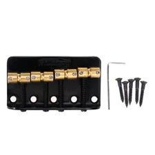 Wilkinson WBBC Black Brass Saddles Bridge For 4 String Precision / Jazz Bass