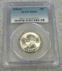 1959-D WASHINGTON SILVER QUARTER PCGS MS66 WHITE (3007)