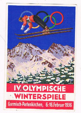 IV, Olymische Winterspiele , Garmisch Partenkirchen, 1936, Sonderstempel