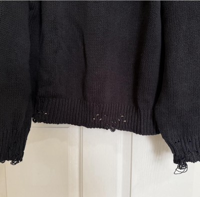 トップス SimplyComplicated DISTRESSED COTTON KNIT Simply Complicated Distressed Cotton Knit Black | eBay