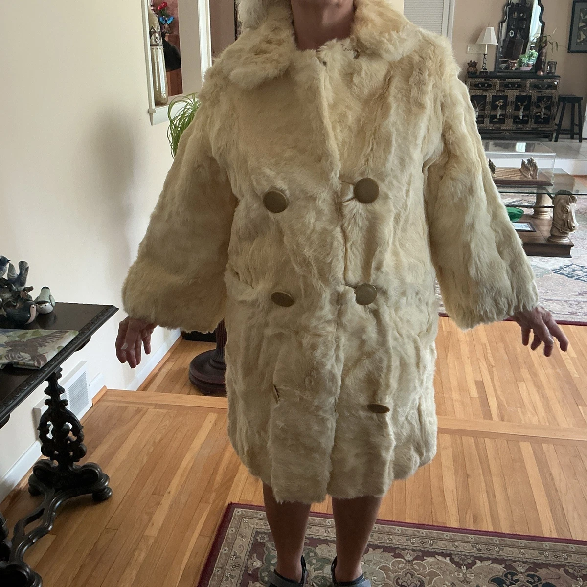 Rabbit Fur Coat Vintage Coats, Jackets & Vests for Women for sale