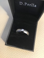 Edelstahlring mit Zirkonia, Spannring, Gr.54, 5mm breit, silbergrau, matt, neu