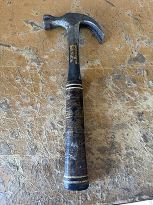 Vintage Estwing Leather Handle Claw Hammer Rockford IL USA Unbreakable Dec 20oz