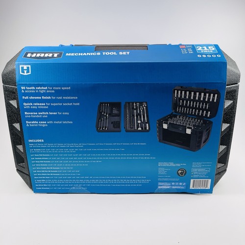 Hart HHMTS414 215-Piece Mechanics Tool Set Multiple Drive Chrome Finish w/Case - Picture 6 of 8