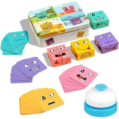 Holzpuzzleset Zauberwürfel Gesicht Verändern 3D Puzzle Kinder Geschenk