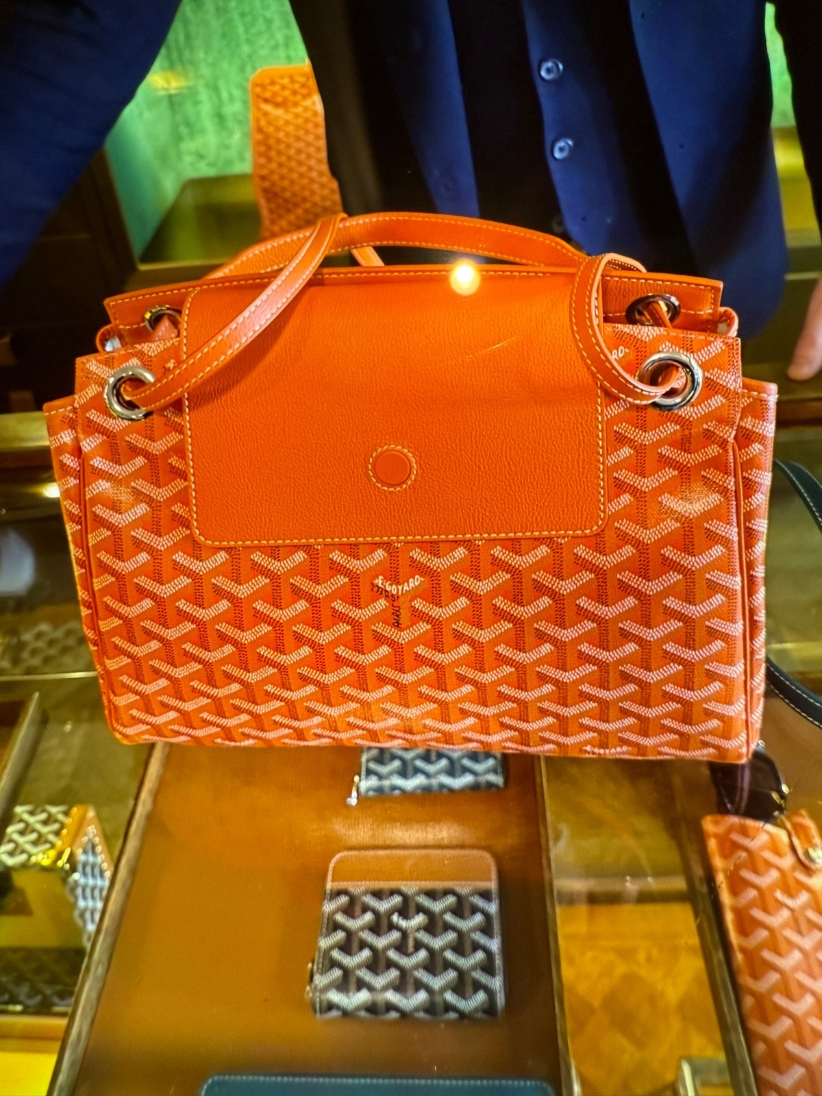 $7600 Goyard Saigon Top Handle Bag Coated Canvas with Leather PM yellow image 3