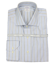Brooks Brothers 346 Slim Fit Non-Iron All Cotton 16-2/3 English Collar Blue