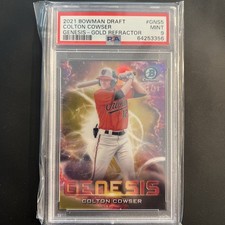 Colton Cowser 2021 Bowman Draft Chrome RC Gold Refractor 
