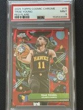 Topps Cosmic Chrome Red Flare Trae Young Hawks RED /5. PSA 9