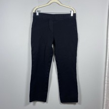 Quince Black Ultra Stretch Ponte Knit Straight Leg Pull On Pants Crop Women's L