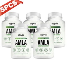 5x Alevia Organic Amla Capsules 1000mg Indian Gooseberry Antioxidant Supplement
