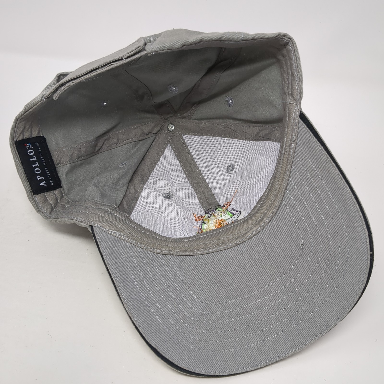 Apollo Strapback Baseball Hat Gray One Size Embro… - image 7