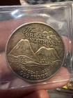 Vintage 1 Oz 999 Silver Art Round The Great Northwest Mt. Hood Mt. Saint Helens