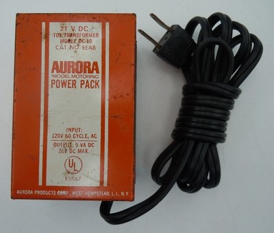 AURORA TJET 21 VOLT MODEL DC-10 POWER PACK TRANSFORMER ~ TESTED @18.1 VOLTS