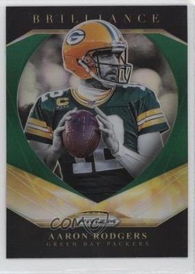 2020 Panini Prizm Brilliance Green Prizm Aaron Rodgers #10 02v3