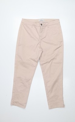 Gallery Damen beige Chinohose UK 12 Baumwollmischung mittlerer Bund