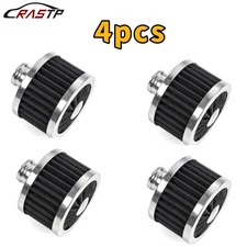 4Pcs Black 1" Push In Vent Filter for Valve Cover 1" Extra Flow Breather US