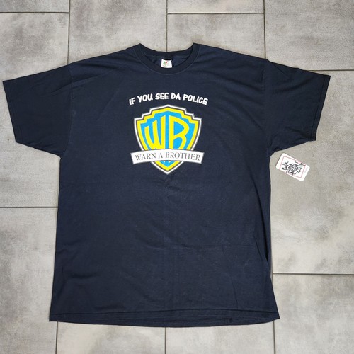 T-shirt anni 2000 Y2k Warn A Brother XXL Hyphy Bay Area Rap Tee - Foto 2 di 9