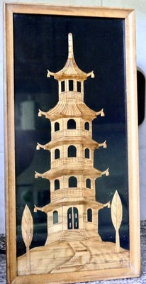 Bild-Chinesischer Glockenturm im Oranienbaum-schöne Handarbeit- 40x20cm - Bild 1 von 4