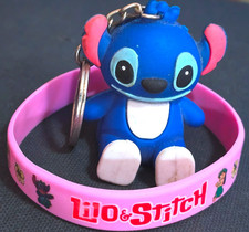 Disney Stitch Character Keychain Keyring Wrist Band