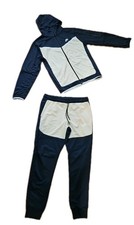 New Nike Tech Cotton Sweat Suit Hoodie  Joggers Men's Navy/Tan Small.