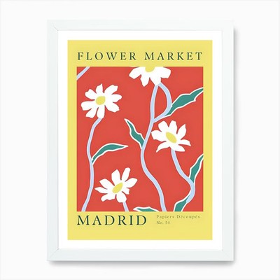 Flower Market Madrid 5 Art Print Framed Wall Art Poster Canvas Print Picture