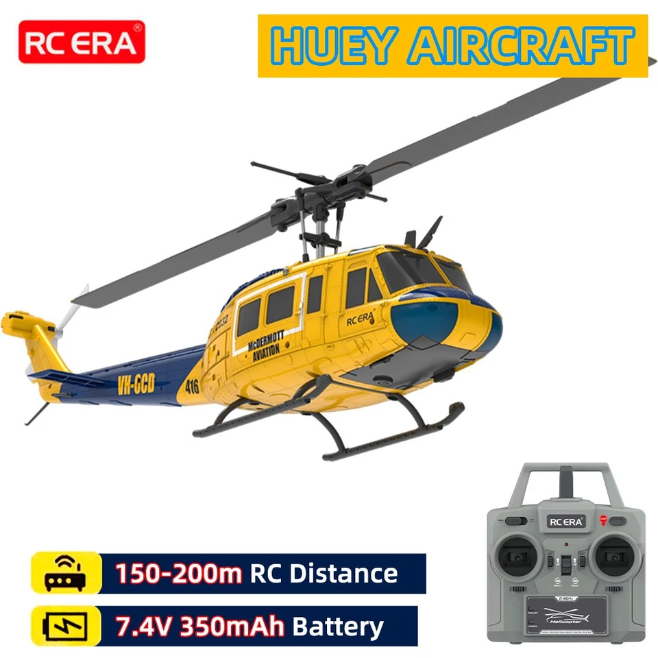 RC ERA C032 RC Hubschrauber Huey UH-1 6-axis Gyroskop 6CH 3D Brushless Flugzeug - Bild 3 von 4
