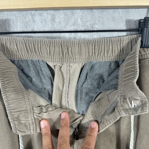 Pantalone Vuori uomo medio velluto a coste marrone spiaggia coulisse casual - Foto 10 di 12