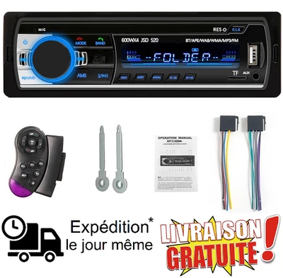 Autoradio Stéréo 1DIN USB AUX MP3 Lecteur FM pour Toutes Voitures - Photo 1/4