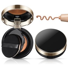 Zopeal 2 Pcs 15g/0.5oz Empty Luxurious Cushion Foundation Box Portable Black