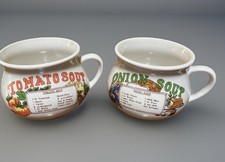 2 Vintage Soup Bowl Mugs Ceramic  Recipes  On...