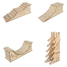 Finger Skateboard Ramp Set High Performance Skate Training Props Gift Wooden