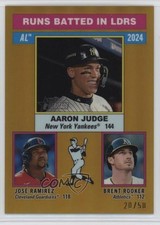 2025 Heritage Chrome Gold Border 20/50 Brent Rooker Jose Ramirez Aaron Judge 3a1