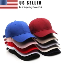 Cotton Baseball Cap Ball Dad Hat Adjustable Plain Solid Washed Men Washed PC