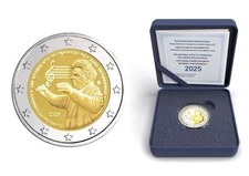 Moneta da 2 euro in argento Grecia 2025 Mikis Theodorakis