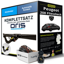 Für PEUGEOT 208 Fliessheck Anhängerkupplung abnehmbar +eSatz 7pol 2012-2019 AHK