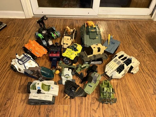 Vintage GI JOE COBRA HUGE LOT OF LOOSE HASBRO VEHICLES/PARTS/ACCESSORIES