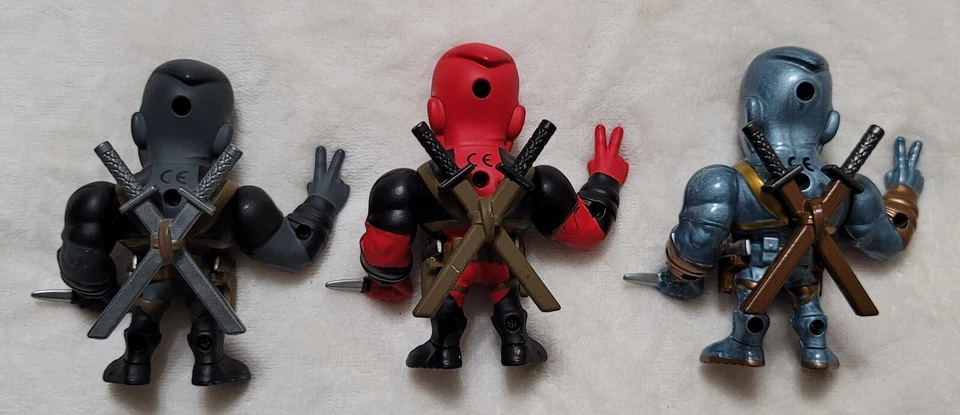 Marvel Comics de Jada Metals Deadpool 2016 ~ 4" metal fundido a presión - Lote de 3 Foto 2 de 4